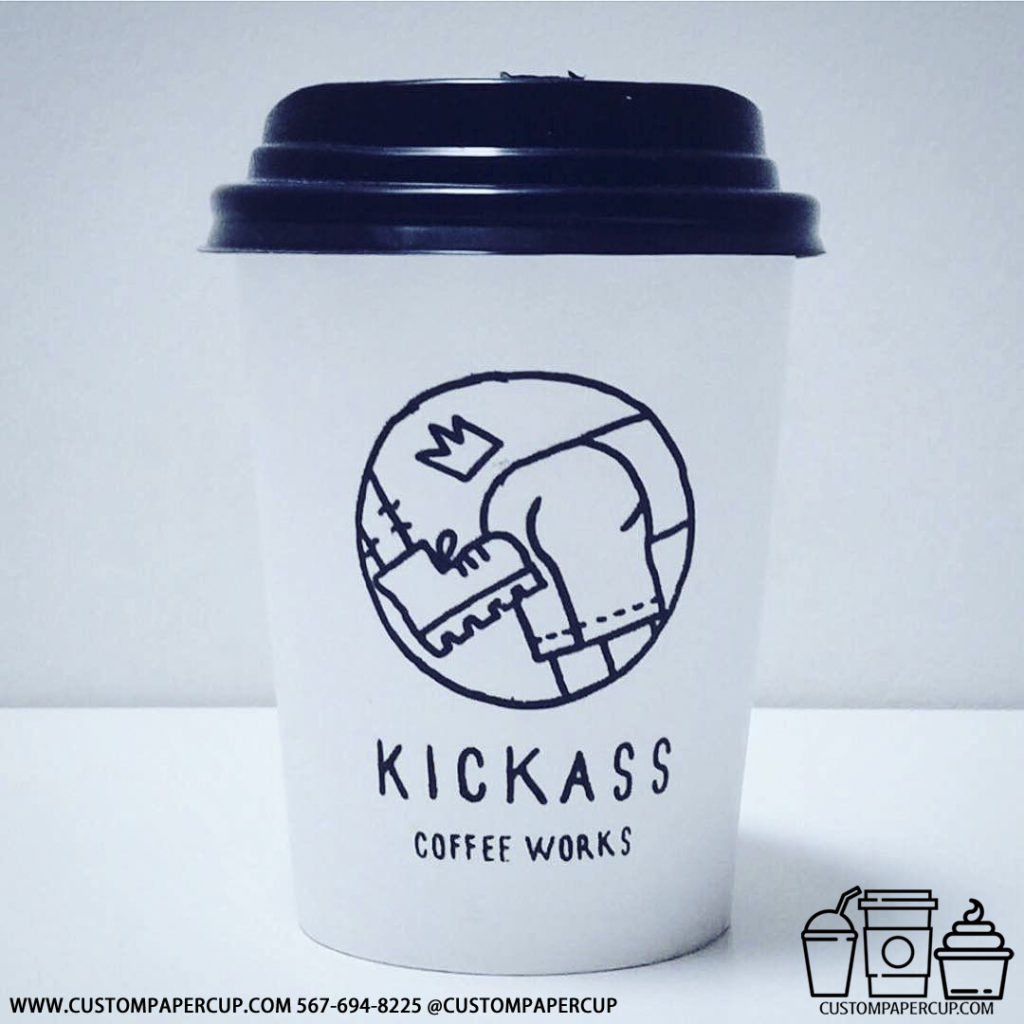 kickasscoffeeworks ass custom printed paper coffee cups