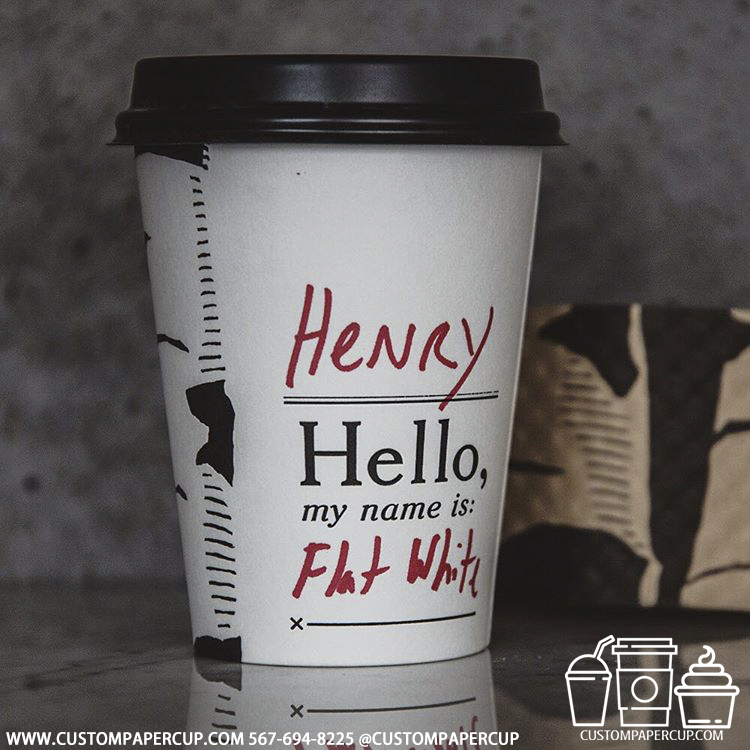 marker typed henry custom printed coffee cup