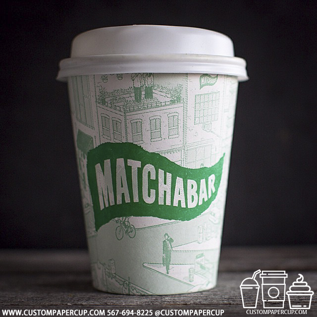 matchbar city road custom printed paper coffee cups