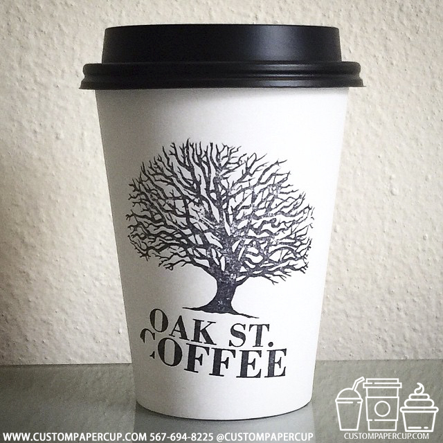 oakstcoffee oak custom printed paper coffee cups