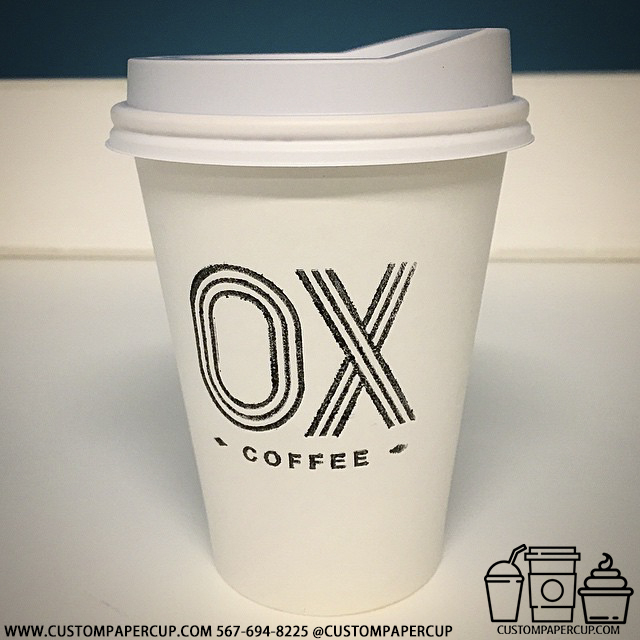 oxcoffee custom printed paper coffee cups