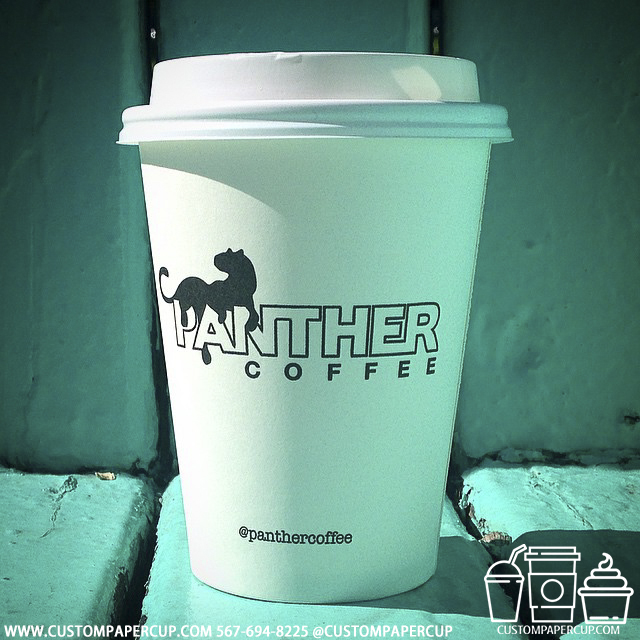 panthercoffee custom printed paper coffee cups