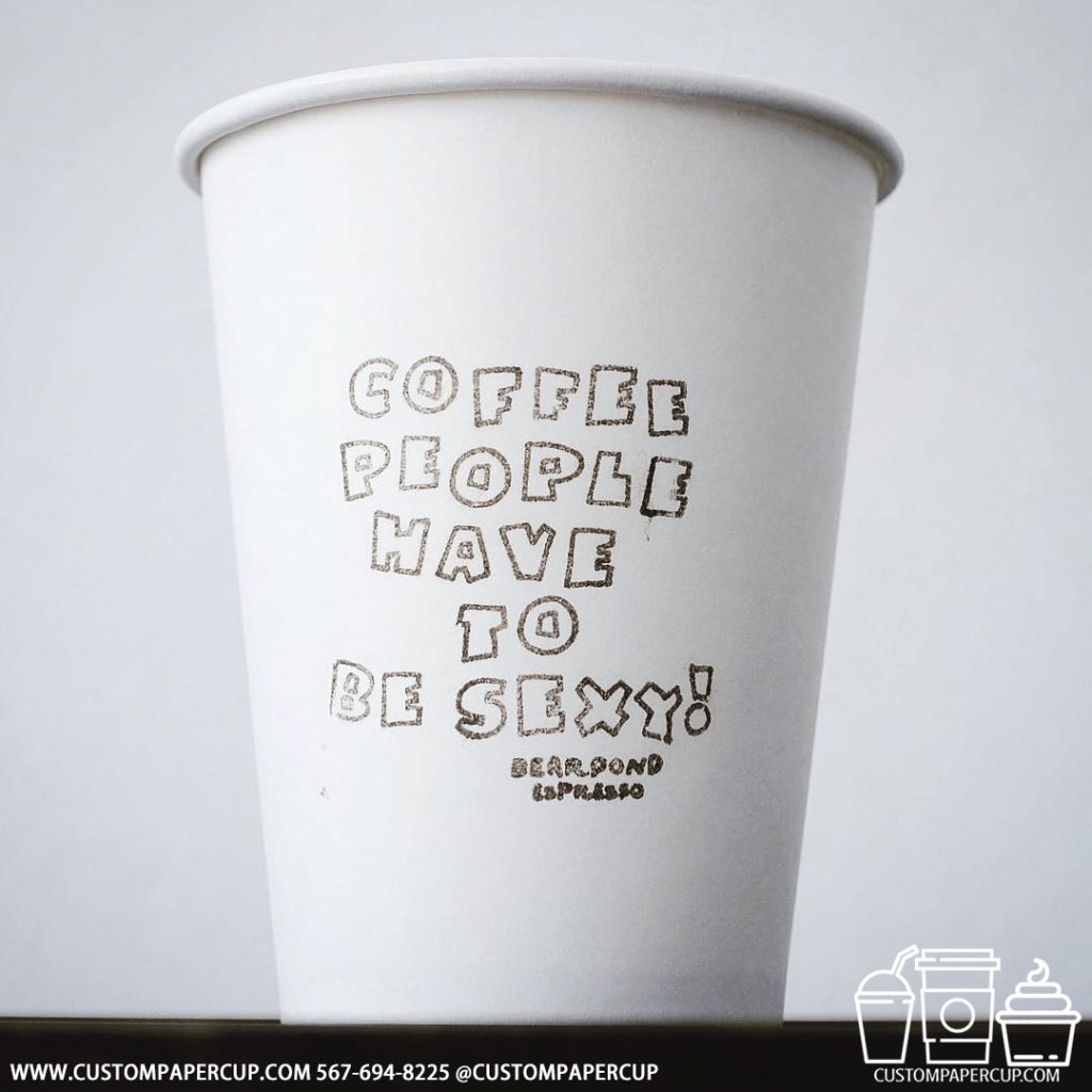 people sexy custom printed paper coffee cups