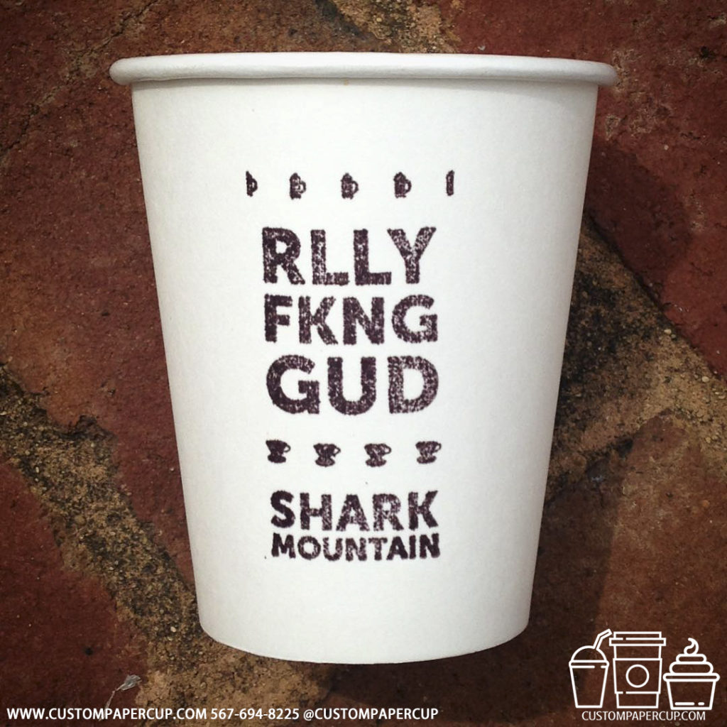 rllyfknggud shark mountain custom printed paper coffee cups