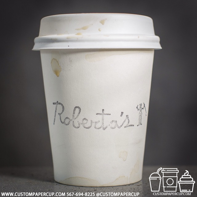 robertascoffee custom printed paper coffee cups