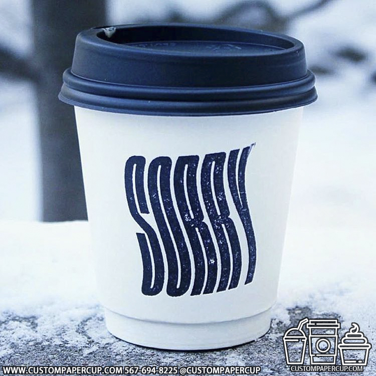 sorry wavy custom printed coffee cup