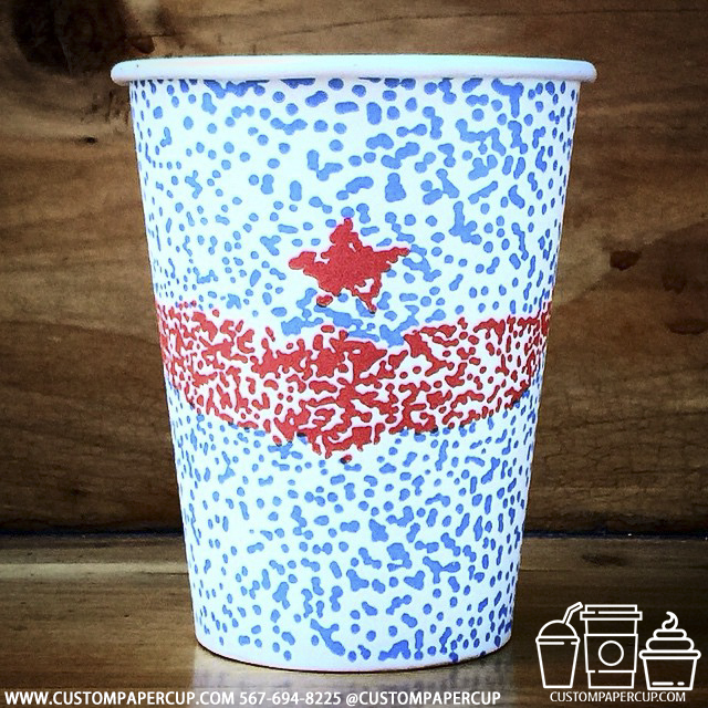 start dots abstract custom printed paper coffee cups