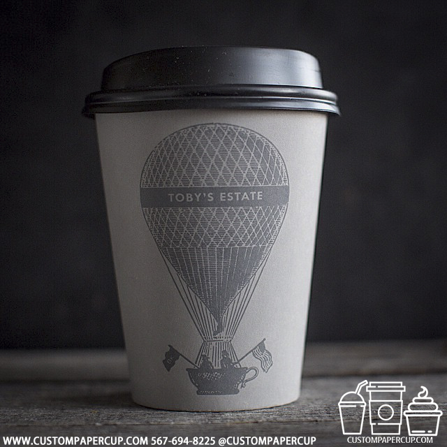 tobys estate baloon custom printed paper coffee cups