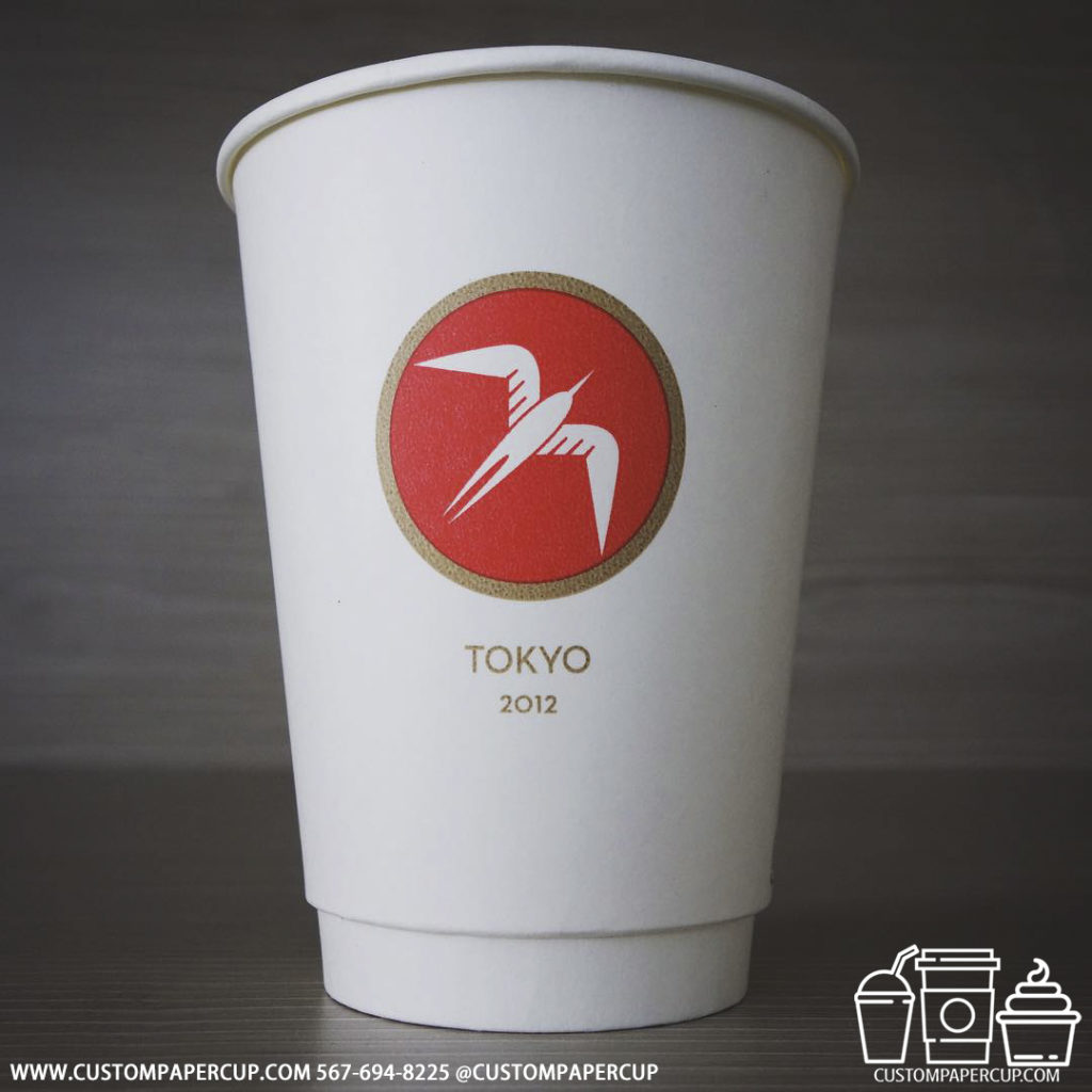 tokyo 2012 logo custom printed coffee cup