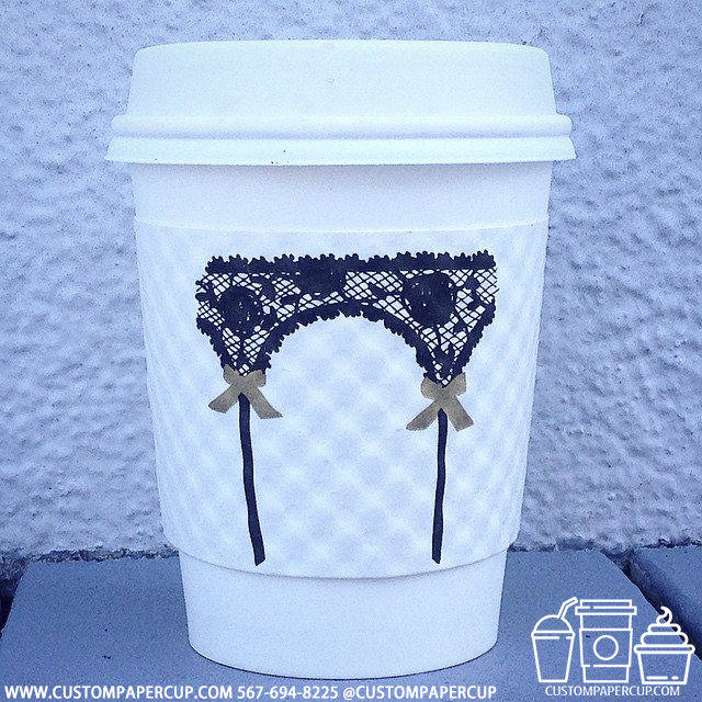 underwear woman custom printed paper coffee cups