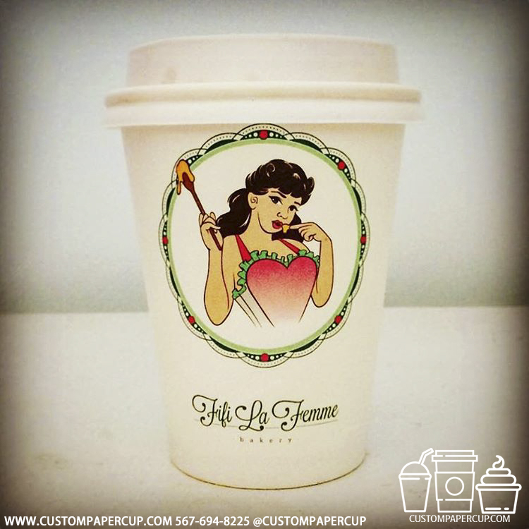 woman love tool custom printed coffee cup